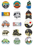 15 Pcs Enamel Pins for Backpack Hat Outdoors Adventure Brooch Pins Cute Camping Lapel Nature Aesthetic Jewelry for Women Men Clo