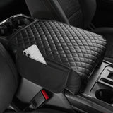 JOYTUTUS Center Console Cover Compatible with 2021 2022 2023 2024 2025 Ford F150, Leather Armrest Cover Center Console Cushion A