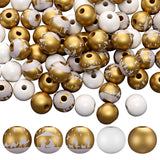 Bucherry 120 Pcs 16 mm Christmas Wooden Jesus Beads Nativity Wooden Craft Loose Advent Spacer Beads for DIY Christmas Ornaments