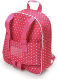 Badger Basket Toy Doll Travel Backpack Storage Bag for 18 inch Dolls Pink/Star