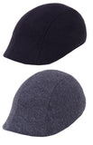 Zacharias MenS Cotton Milanch Beret Golf Ascot Cap 100044 (Black & Dark Grey_Free Size) (Pack Of 2)