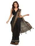 Libas Womens Printed Silk Blend Saree With Blouse Piece