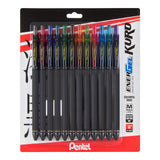Pentel EnerGel Kuro Retractable Gel Pens, Medium Point, Assorted Colors Inks, 12/Pack (BL437R1BP12M)