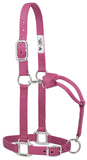 Weaver Leather 35-7376-BH Original Adjustable Nylon Halter with Chrome Plated Hardware, Blush, 1 Large Horse
