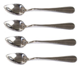 Chef Craft Set of 4 Stainless Steel Grapefruit Spoons, Serrated Edges, Silver