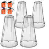 HESTYA 4 Pack Mosquito Face Mesh Protecting for Outdoor Hiking Camping Climbing Mosquito Fly Insects Preventing (Grey,Regular Si