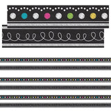 Chalkboard Brights Double-Sided Ribbon Runner, 1.5 W, 45 Feet Per Pack, 3 Packs