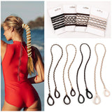 Sport Hair Ties for Women - 4 Pony Tails Elastic Ties for Gym & Swimming - 30 Inch Length