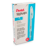 Pentel R.S.V.P. Ballpoint Pen, 1.0mm Medium Tip, Sky Blue Ink, Box of 12 (BK91S)
