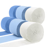 PheiLa Dusty Blue Crepe Paper Streamers 6 Crepe Paper Rolls 492ft, DIY Craft Supplies for Boys Birthday Baby Shower, Bridal Part