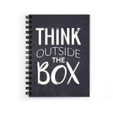 Plan To Gift Think Outside The Box Spiral Wiro Unruled Blank Pages Notebook Diary Journal Drawing Book SizeA5(6X9 Inches) (Thin