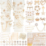 DoDoBeads 335 Pcs Junk Socks Charms Kit with Letter Beads, Gold Charm for Socks and Sneakers, Brooches and Pins for Women, Charm