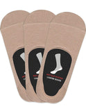 Tubination Loafer Socks Unisex AntiSlip Lofer No Show Socks Beige Color (Pack Of 3)