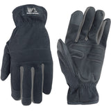 Wells Lamont Mens All-Purpose Slip-On Synthetic Leather Work Gloves, Medium (7716MK), Black