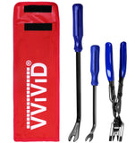 VViViD 3 Piece Clip Plier Set - Removal Tool Bundle for Automotive Door Panels, Dashboard Repairs and Fasteners