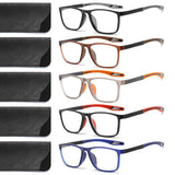 tenuopticss Sports Reading Glasses for Men, Blue Light Blocking Lightweight Square Frame Readers(C1,+3.50)