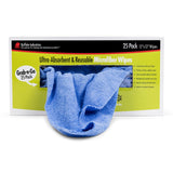 Buffalo 65102 Microfiber Cloths Economy Cleaning Cloths, Dispenser Wipes Box, Blue,12inch x 12inch, 25Pack