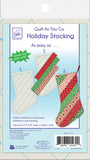 June Tailor Quilt As You Go Holiday Striped Stocking -- 1/Pack, Off White