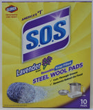 S.O.S Steel Wool Soap Pads, Lavender 10 ct