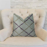 Plutus Brands Plutus Lyford Handmade Throw Pillow, 20 X 20, White/Purple/Taupe