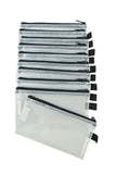 Sax Mesh Zippered Bag, 5 X 9 Inches, Clear With Black Trim, Pack Of 10