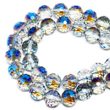 DIQIO 8mm Sparkle 96 Faceted Crystal Beads (65-72pcs, Translucent Blue)