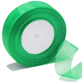 Bsikon 1 Inch Sheer Organza Ribbon 50 Yards Green Chiffon Ribbon for Gift Wrapping,Bouquets,Wedding,DIY Craft