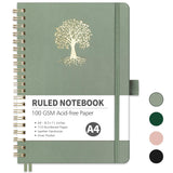 Rettacy Spiral Journal Notebook, 110 Numbered Pages, A4 Large Size (8.5 X 11), For Men & Women, Journaling, Writing, Work &