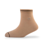Young Wings MenS_Socks Fawn Colour Cotton Fabric Solid Free Size Ankle Length Casuals & Formals Wear Socks Pack Of 1
