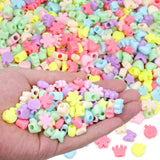 GMMA Star Heart Butterfly Candy Pony Beads Shapes for Jewelry Making Valentines Day Plastic Beads for Friendship Bracelets DIY