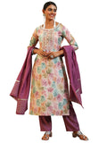 Libas Women'S Silk Blend Kurta Set (27893_Off White