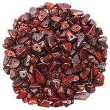 500 pcs Natural Chip Stone Beads, Red Tiger Eye 5-8 mm Irregular Gemstones Healing Crystal Loose Rocks Bead Hole Drilled for Jew
