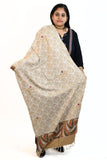 Sprha Women Stole Embellished Wool Beige Stole 2305A