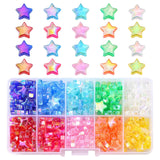 Ipotkitt 250pcs Mixed Color Star Shape Acrylic Charming Beads for Bracelets Making Craft Jewelry Making
