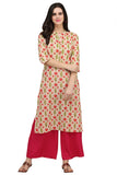 Gosriki Women'S Cotton Kurta (Kur190023-Xxl_2Xl_Beige),2xl,,B07QHRM6YY