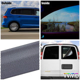 VViViD Black Perforated One-Way Vision Vinyl Automotive Window Wrap Roll (10ft x 4ft)