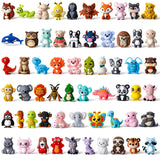 Ferreve 60 Pcs 3D Animal Silicone Focal Beads for Pens, Keychain Making, Focal Beads Bulk for Beadable Keychain DIY Crafts Brace