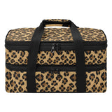 Eraedgza Leopard Print Insulated Casserole Carrier for Hot Cold Dish