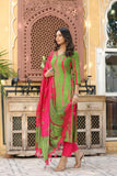 Anni Designer Women'S Rayon Blend Straight Printed Kurta With Pant & Dupatta (Sibori-Methi-Bfv_L_Green_Large),Green,L,,,