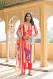 Anni Designer Women'S Cotton Blend Straight Printed Kurta With Pant & Dupatta (Kapila Red-Nw_S_Red_Small),Red,S,,,