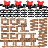 60 Pcs Drip Irrigation Fittings Kit 1/2 Inch Tubing Set Including 4 Switch Valves, 14 Tees, 14 Couplings, 14 Elbows and 14 End C