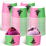 Newtay 50 Pcs 9oz Party Decorations Ice Cream Cups, Paper Disposable Ice Cream Bowls Dessert Food Treat Paper Bowls for Women Bi