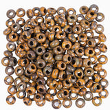 mookaitedecor 25 Pcs Bamboo Leaf Agate Large Hole Beads Stone Rondelle Gemstone Loose Beads for Jewelry Making, Bracelet, Macram