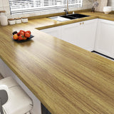 WESTICK Thick Brown Wood Wallpaper Kitchen Countertops Peel and Stick Waterproof Wood Grain Contact Paper for Cabinets 17.7 x 12