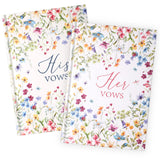 Engrowtic Set of 2 Vow Books His and Hers, Wedding Vow Books (6.06x4.17) Wedding Keepsake Essentials Elegant Bridal Shower Cerem