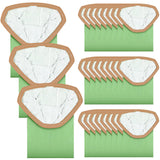 Therwen 45 Pcs 107314 Backpack Vacuum Bags Compatible with Proteam 6 Qt Replacement Vacuum Cleaner Filter Bags Open Triangular C