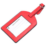 Massi Miliano Genuine Leather Premium Luggage Tag/Baggage Tag For Bags And Suitcases (Lt01) (Ruby Red)
