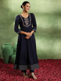 Libas Women'S Viscose Rayon Printed Kurta Set (49416, Blue, 2Xl