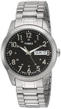 Timex Mens T2M932 South Street Sport Black/SilverTone Stainless Steel Expansion Band Watch