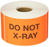 Tape Logic Aviditi Tape Logic 3 x 5,Do Not X_Ray Fluorescent Red Warning Sticker, for Shipping, Handling, Packing, and Moving (1